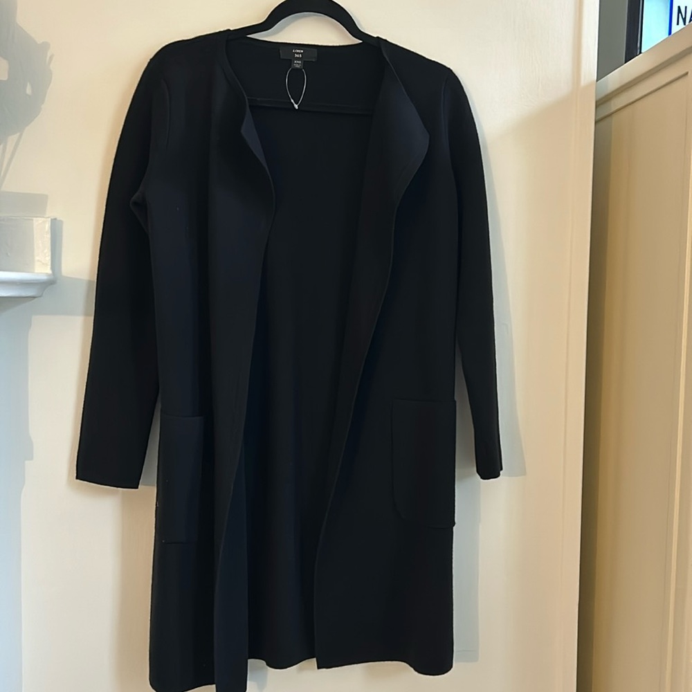 J crew merino wool sweater jacket